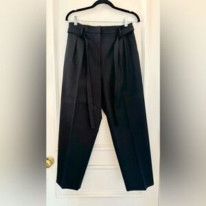 St John designer cropped wide-leg tie belt pants